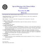 2006-11-21 Meeting Minutes