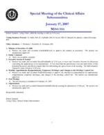 2007-01-17 Meeting Minutes