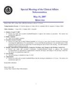 2007-05-15 Meeting Minutes