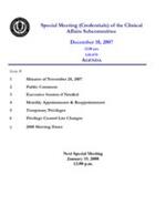 2007-12-18 Clinical Affairs and Peer Review Subcommittees Meeting
