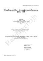 Expert report titled 'Background, Politics, and Strategy of the Sarajevo Siege, 1991-1995,' by Dr. Robert DONIA