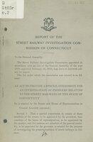 Report of the Street Railway Investigation Commission of Connecticut