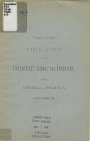Annual report of the Connecticut School for Imbeciles, to the General Assembly, 1889
