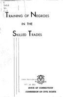 Training of Negroes in the skilled trades