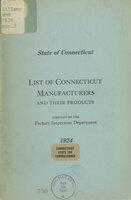 List of Connecticut manufacturers and their products, 1924