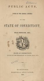 Public acts passed by the General Assembly of the state of Connecticut, 1851-1859