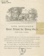 Mrs. Beecher's Home School for Young Girls, Cos Cob, Conn.