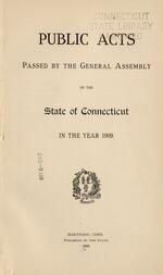 Public acts passed by the General Assembly of the state of Connecticut, 1909-1911