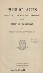 Public acts passed by the General Assembly of the state of Connecticut, 1916-1917
