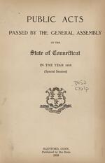 Public acts passed by the General Assembly of the state of Connecticut, 1918-1921
