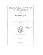 General statutes of Connecticut, revision of 1918, Vol. 2 sections 1887-4821