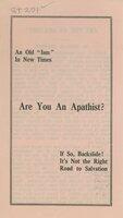 Are you an apathist?!