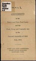 Amendments to the dairy and pure food laws and the Food, Drug and Cosmetic Act by the General Assembly of 1941