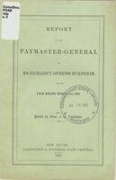 Report of the Paymaster-General to His Excellency Governor Buckingham