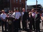 Gov. Malloy Receives Briefing on Major Fire in Bridgeport