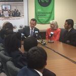 Governor Malloy Talks with High School Inc.
