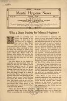 Mental hygiene news, April 1926