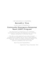December Community Emergency Response Team Graduates