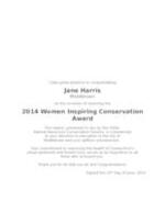 Women Inspiring Conservation Awards