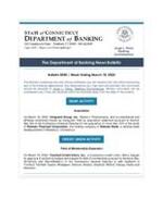 The Department of Banking News Bulletin. #3030. 2022: Mar. 18