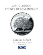 Capitol Region Council of Governments Annual Budget, July 1, 2016 - June 30, 2017