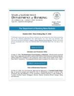 The Department of Banking news bulletin. #3040. 2022: May 27.