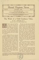 Mental hygiene news, January 1926