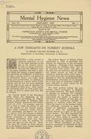 Mental hygiene news, January 1927