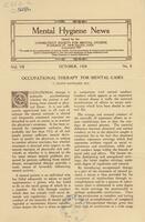 Mental hygiene news, October 1928