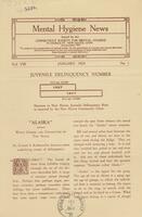Mental hygiene news, January 1929