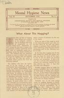 Mental hygiene news, September 1930