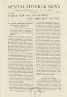 Mental hygiene news, Fall 1935