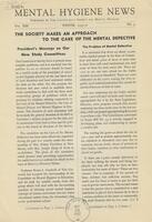 Mental hygiene news, Winter 1935