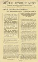 Mental hygiene news, Spring 1937