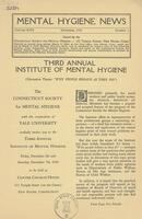 Mental hygiene news, November 1940