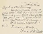Merrill E. Gates to Sara T. Kinney, March 9, 1886