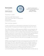 Comptroller's letter to governor, December 31, 2021