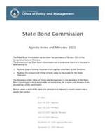Agenda items for the State Bond Commission, 2021