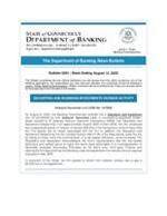 The Department of Banking news bulletin. #3051. 2022: Aug. 12.