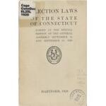 Election laws of the state of Connecticut, passed at the special session of the General Assembly, September 14 and September 21, 1920