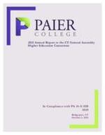 Paier College annual report to the CT General Assembly Higher Education Committee