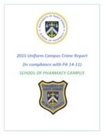 Uniform campus crime report School of Pharmacy campus, 2015