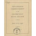 Annual commencement of the Connecticut State College, 54th (1937)