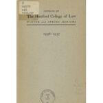 Catalog and list of students, Hartford College of Law, 1936/1937
