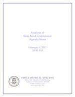 Analysis of State Bond Commission agenda items for February 1, 2017 meeting