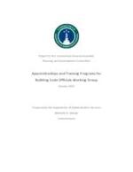 Apprenticeships and training programs for Building Code Officials Working Group