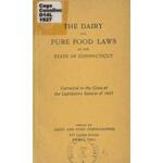 dairy and pure food laws of the state of Connecticut, corrected to the close of the legislative session of 1927