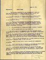 April 24, 1919 memo to Captain Shuman
