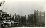 21. "H" Hour Troops at the Forges River at daybreak. Jumping off place of the Argonne Drive. Company "B" Bridge.