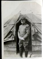 Philip McCook in Uniform in Front of Tent.